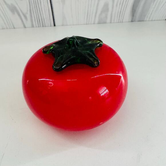 Vintage Murano Style Hand Blown Art Glass Set Of 5 Fruit And Vegetables - Picture 11 of 16